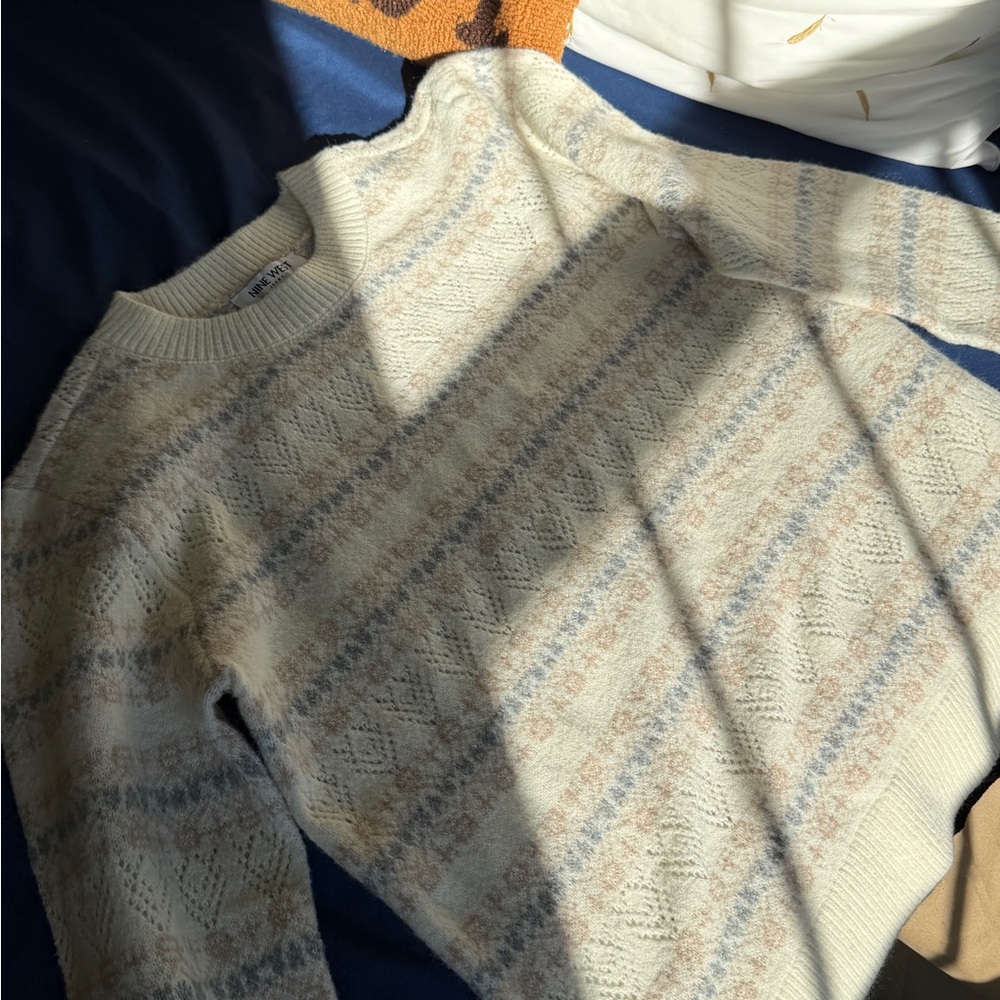 Cozy Cream NineWest Knit Sweater